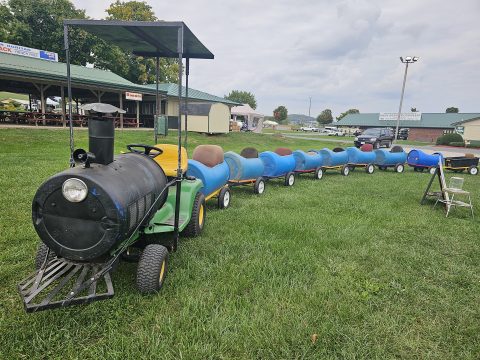 Barrel train for children