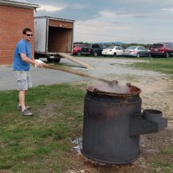 Stirring apple butter